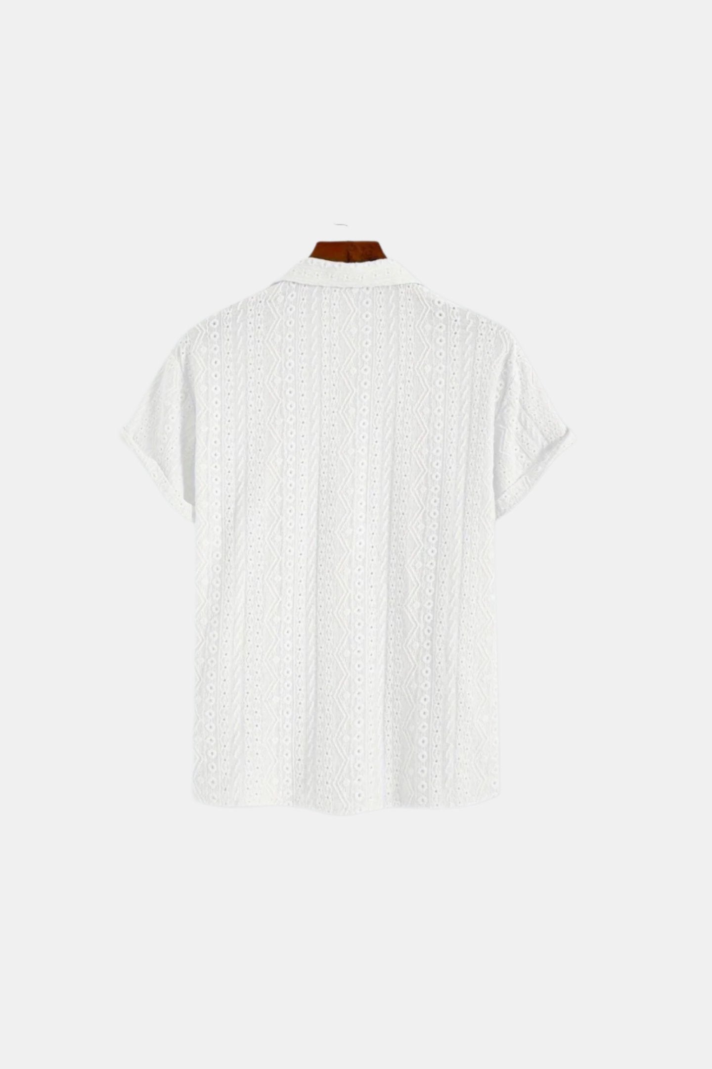 Camisa de ganchillo ligera con manga corta
