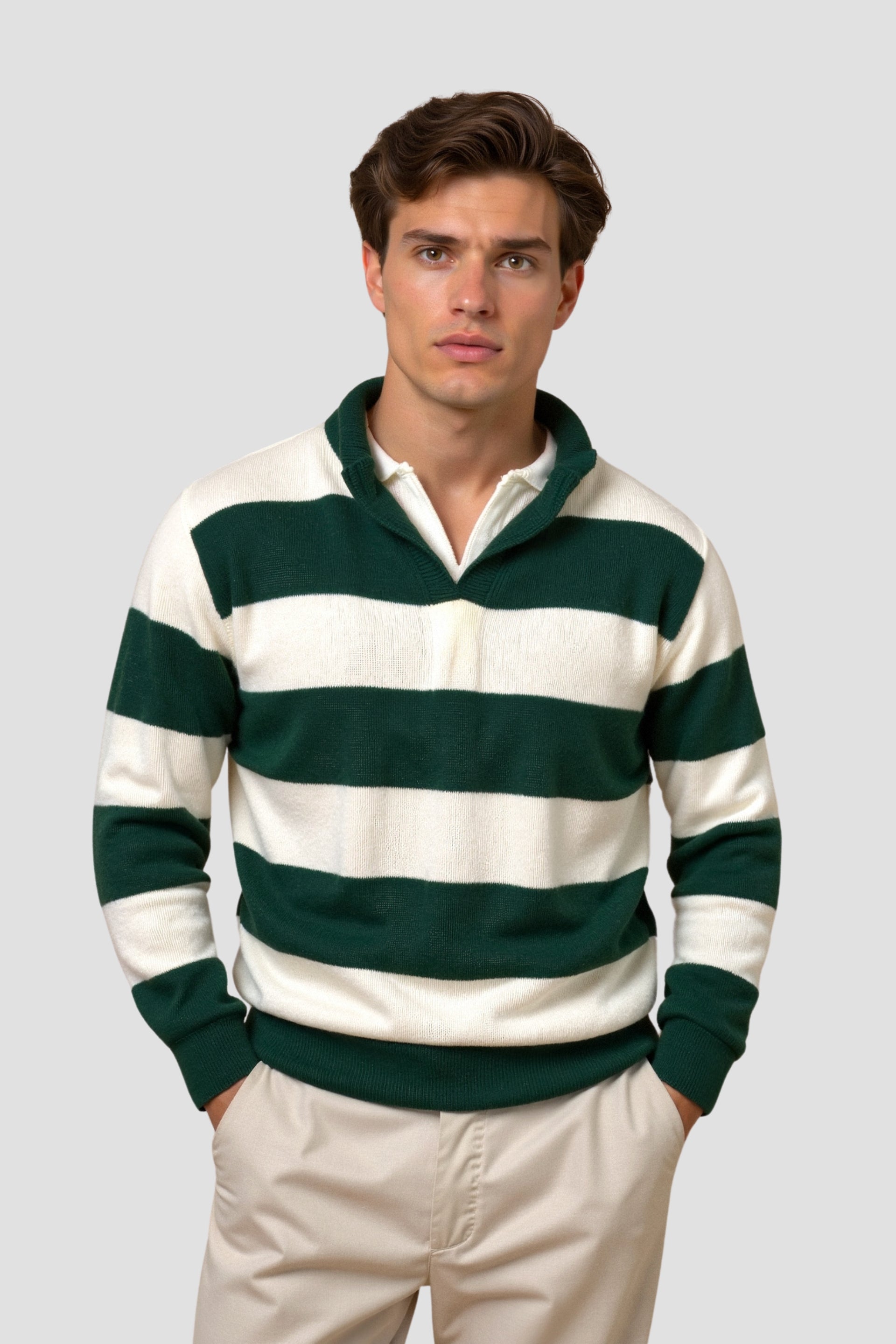 Noah | Suéter de rugby a rayas para hombres – Deportivo y Elegante