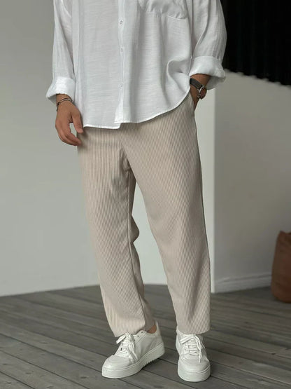 Don | Pantalón moderno con textura de canalé