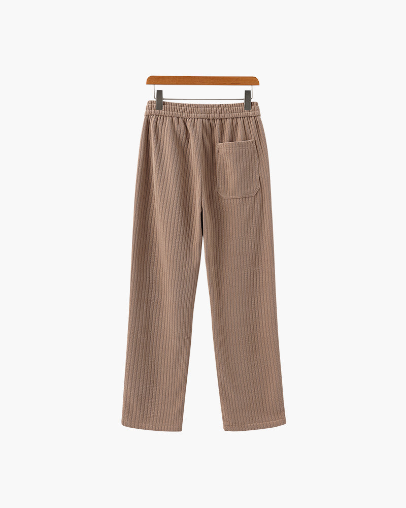Leonardo | Pantalones de hombre de pana con pierna ancha y cordón