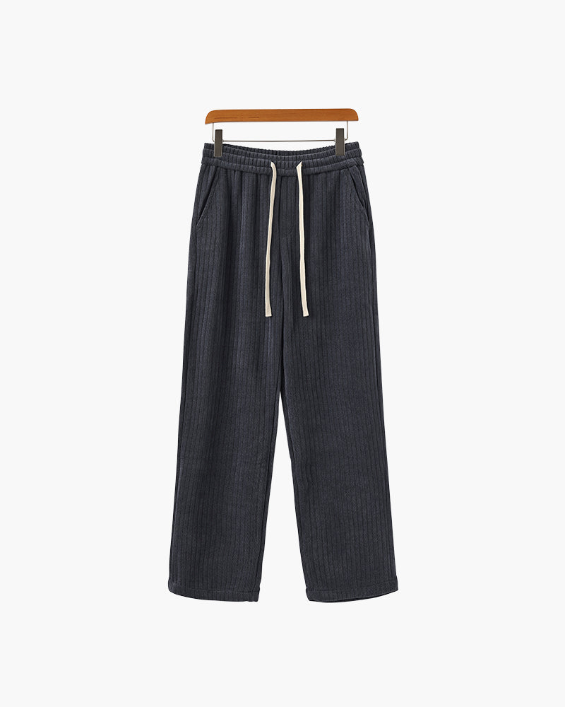 Leonardo | Pantalones de hombre de pana con pierna ancha y cordón