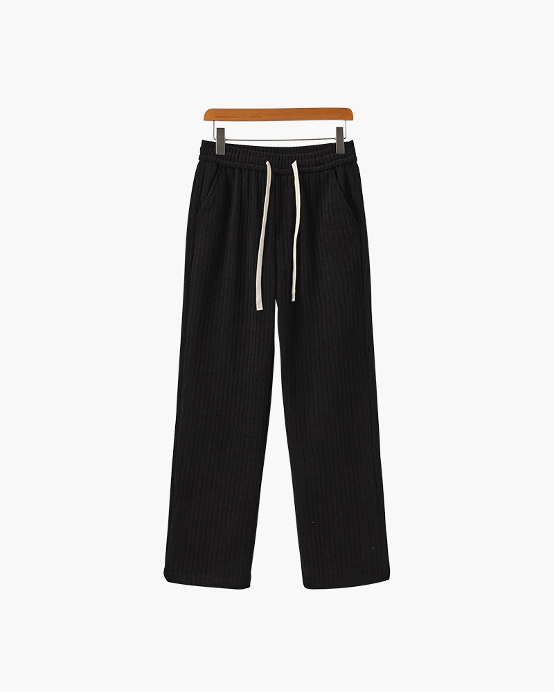 Leonardo | Pantalones de hombre de pana con pierna ancha y cordón