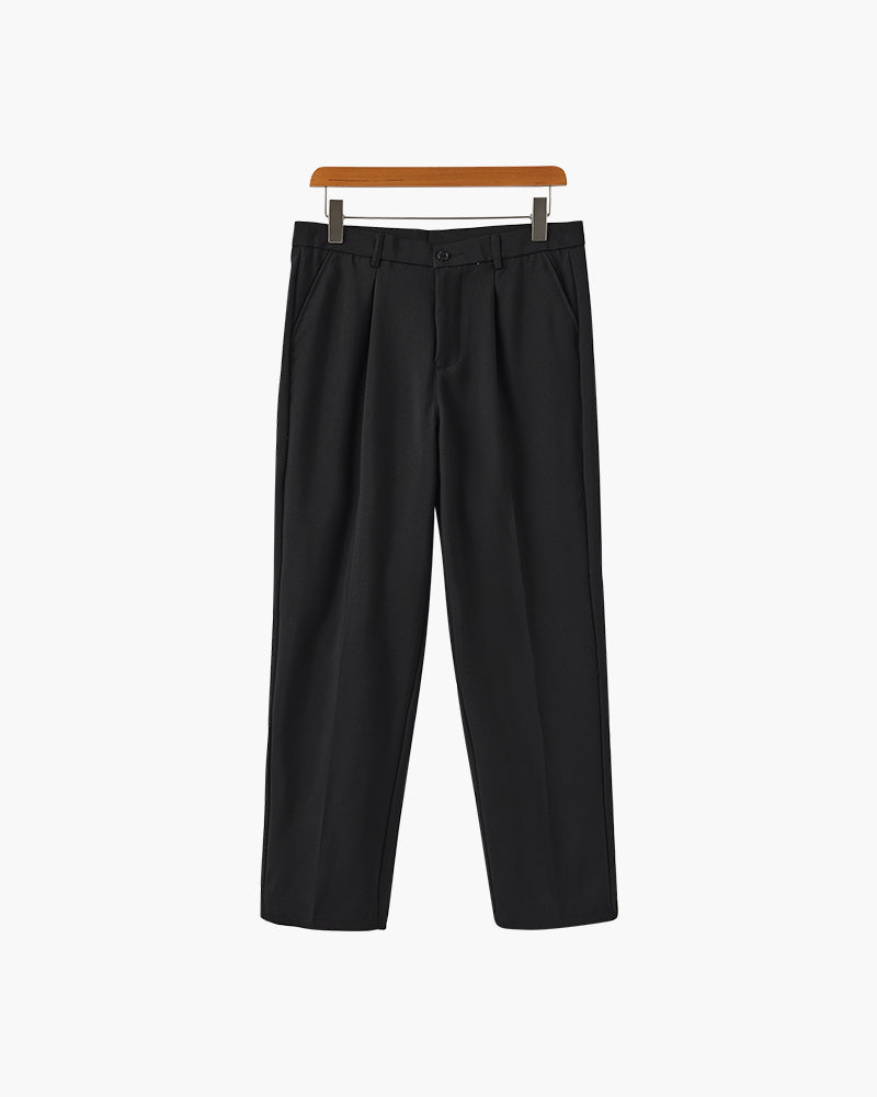 Enzo | Pantalones de traje de cintura alta y pierna ancha