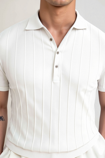 Elegantes camisetas polo para hombres en blanco – Minimalistas y atemporales