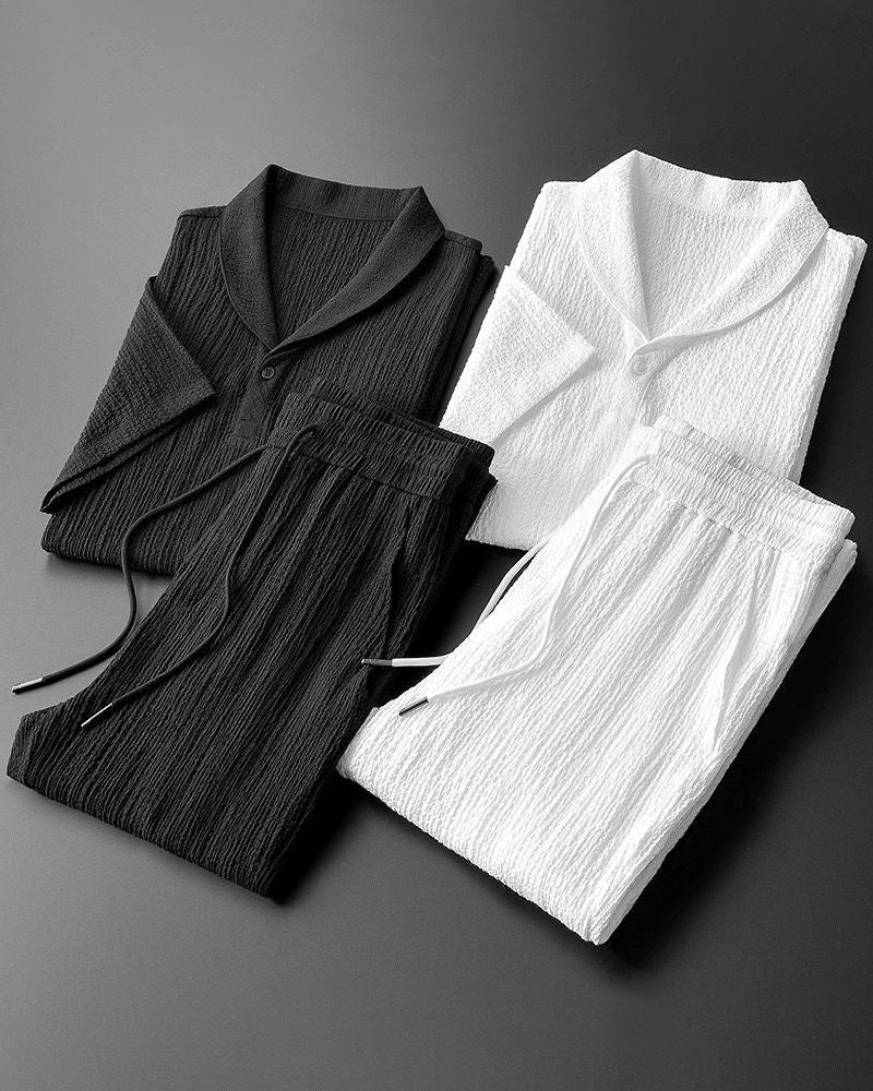 Nolan | Conjunto de dos piezas para hombre, camiseta de manga corta y pantalón, conjunto de verano
