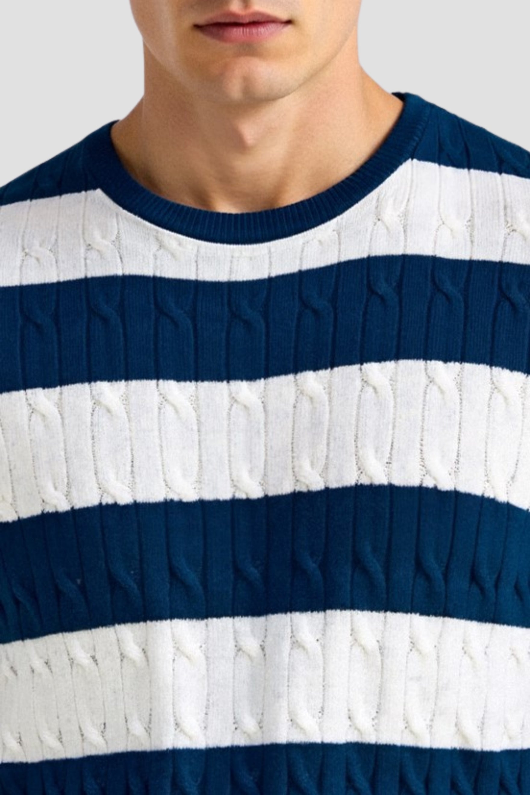 Suéter a rayas para hombre con mangas cortas – Elegante y Cómodo