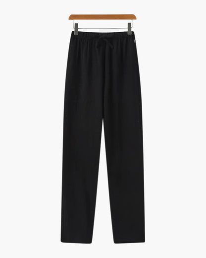 Adrian | Pantalones de lino ligeros para hombre, corte slim fit, con cordón para el verano