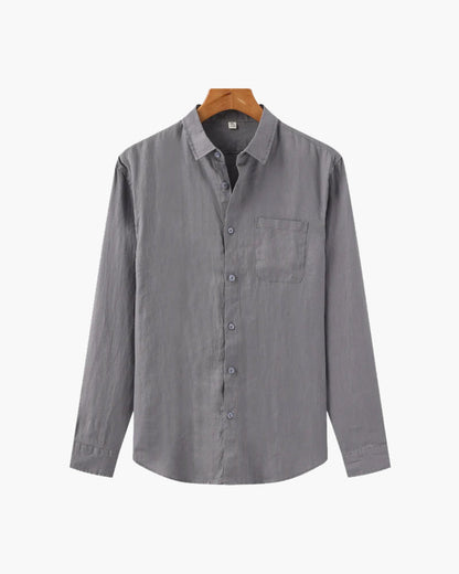 Kai | Camisa de lino de manga larga ligera para hombres en verano