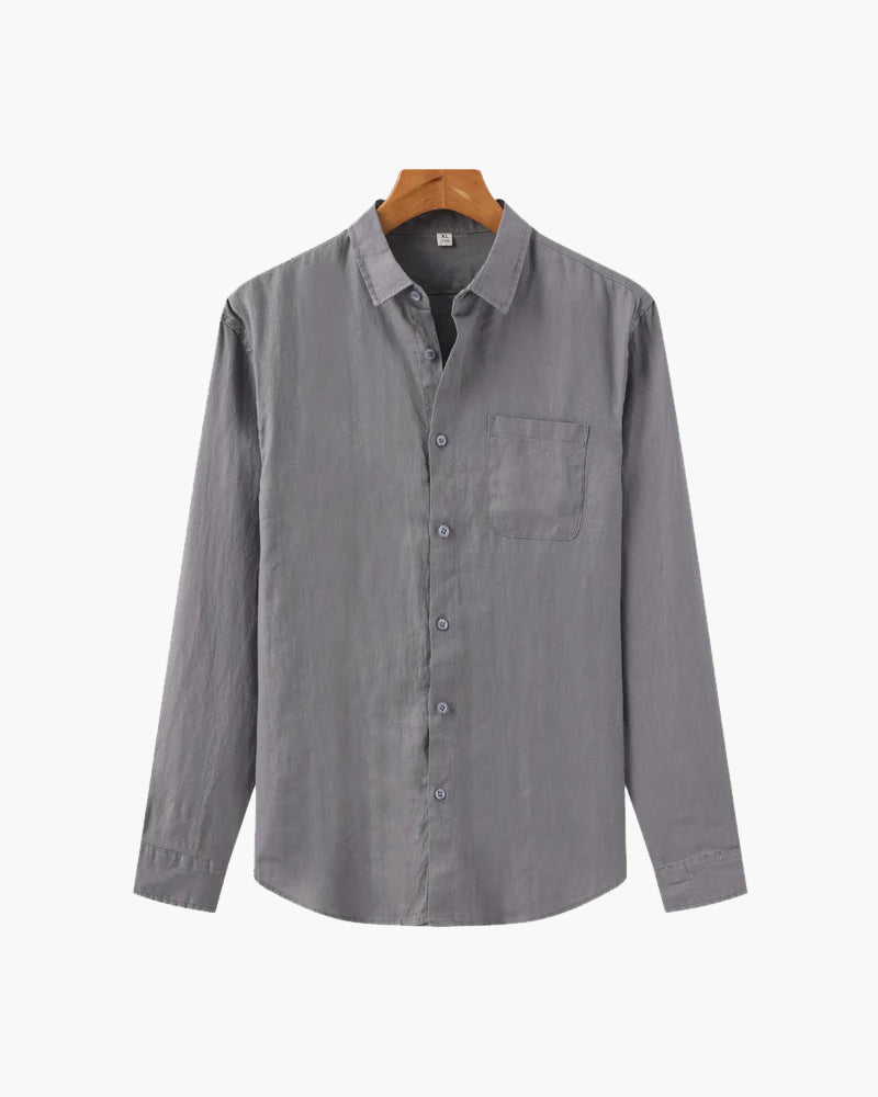 Kai | Camisa de lino de manga larga ligera para hombres en verano