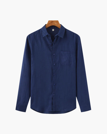 Nicholas | Conjunto de verano de Old Money de 3 piezas con camisa de lino, pantalón y mocasines de ante