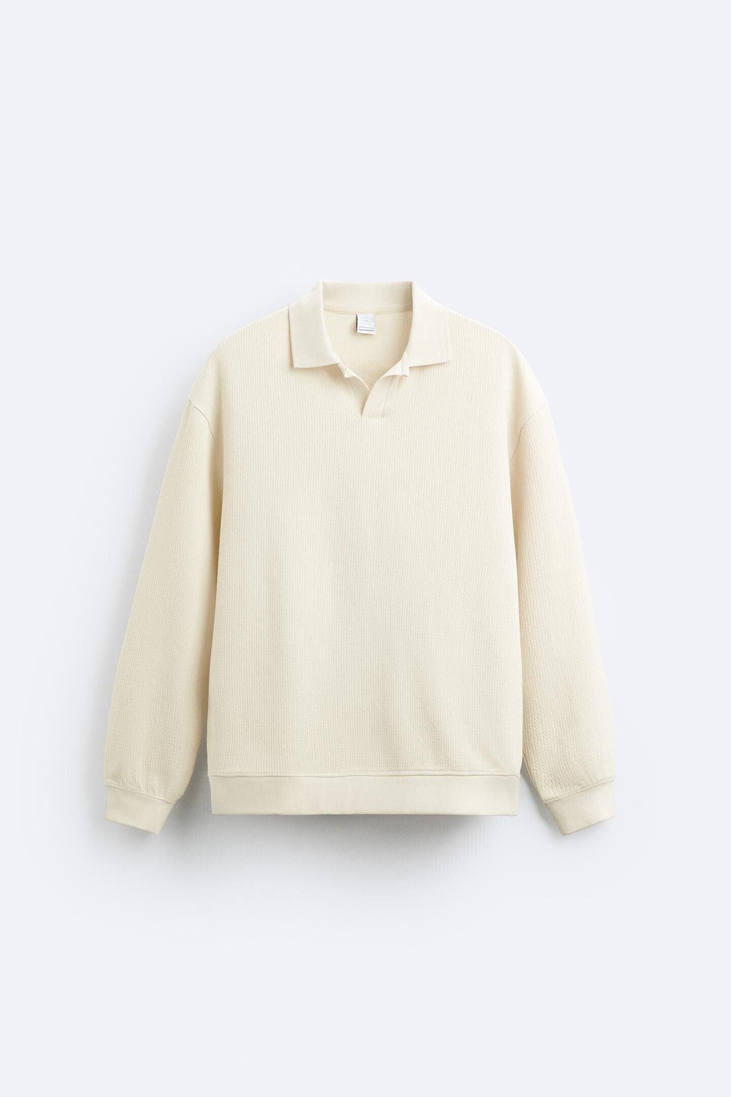Suéter beige con cuello de polo – Estilo casual con elegancia
