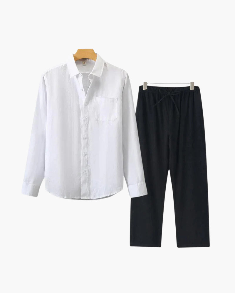 Easton | Conjunto veraniego de lino de 3 piezas con estilo