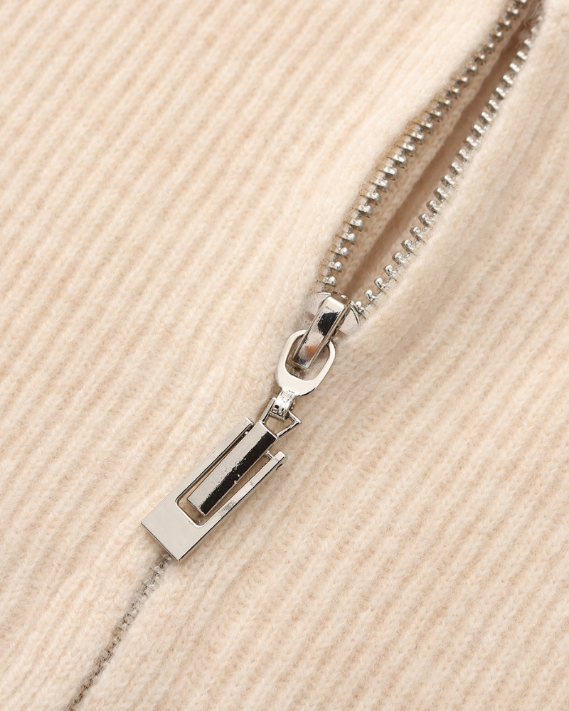 Wesley | Chaqueta de punto con cremallera de cachemira para hombres