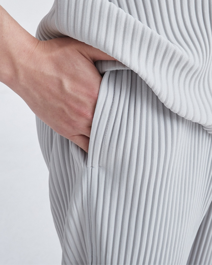 Robert | Pantalón de algodón de punto acanalado con corte holgado y cintura elástica