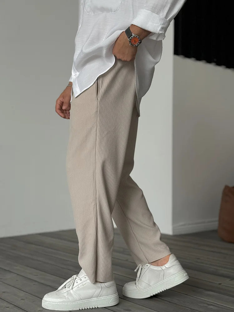 Don | Pantalón moderno con textura de canalé