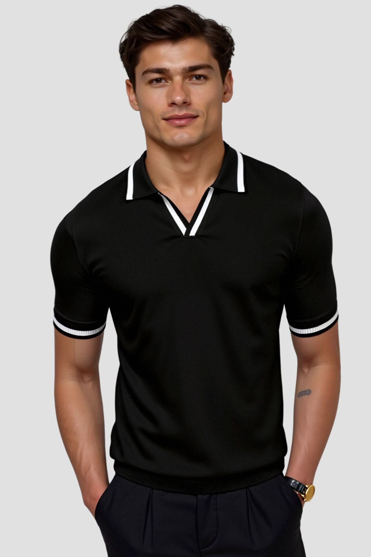 Camisa polo para hombres con detalles en contraste – Elegante y moderna