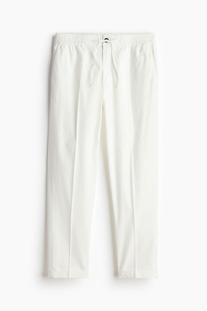 Francesco | Pantalón Chino para Hombre en Blanco Crema con Cinturilla Ajustable