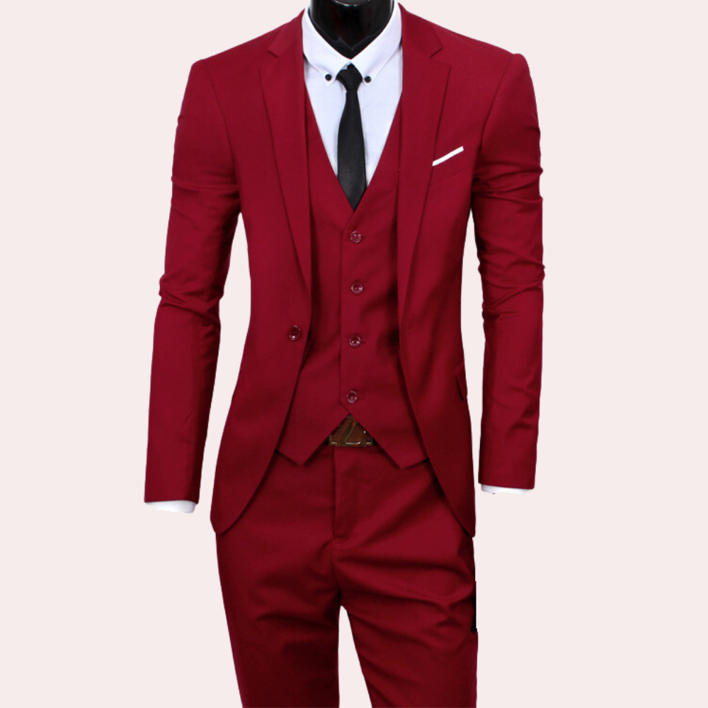 Slim Fit Men's Suit for Wedding Guests | 3-Piece