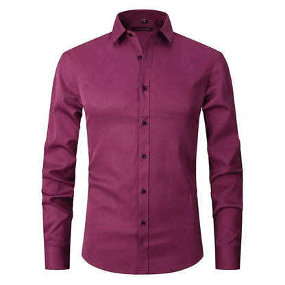 Braony | Camisa de manga larga clásica para hombre con corte moderno Slim-Fit