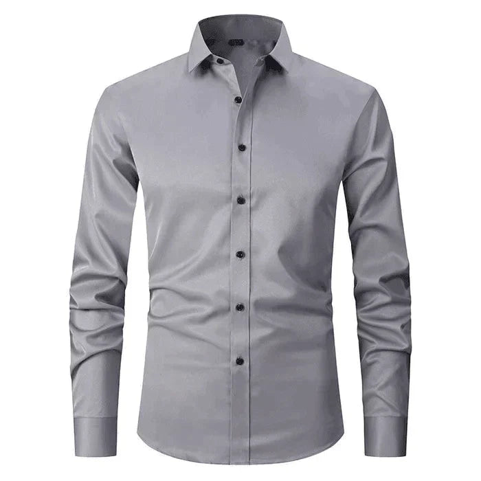 Braony | Camisa de manga larga clásica para hombre con corte moderno Slim-Fit