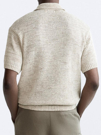 Pólo de punto casual con estilo vintage