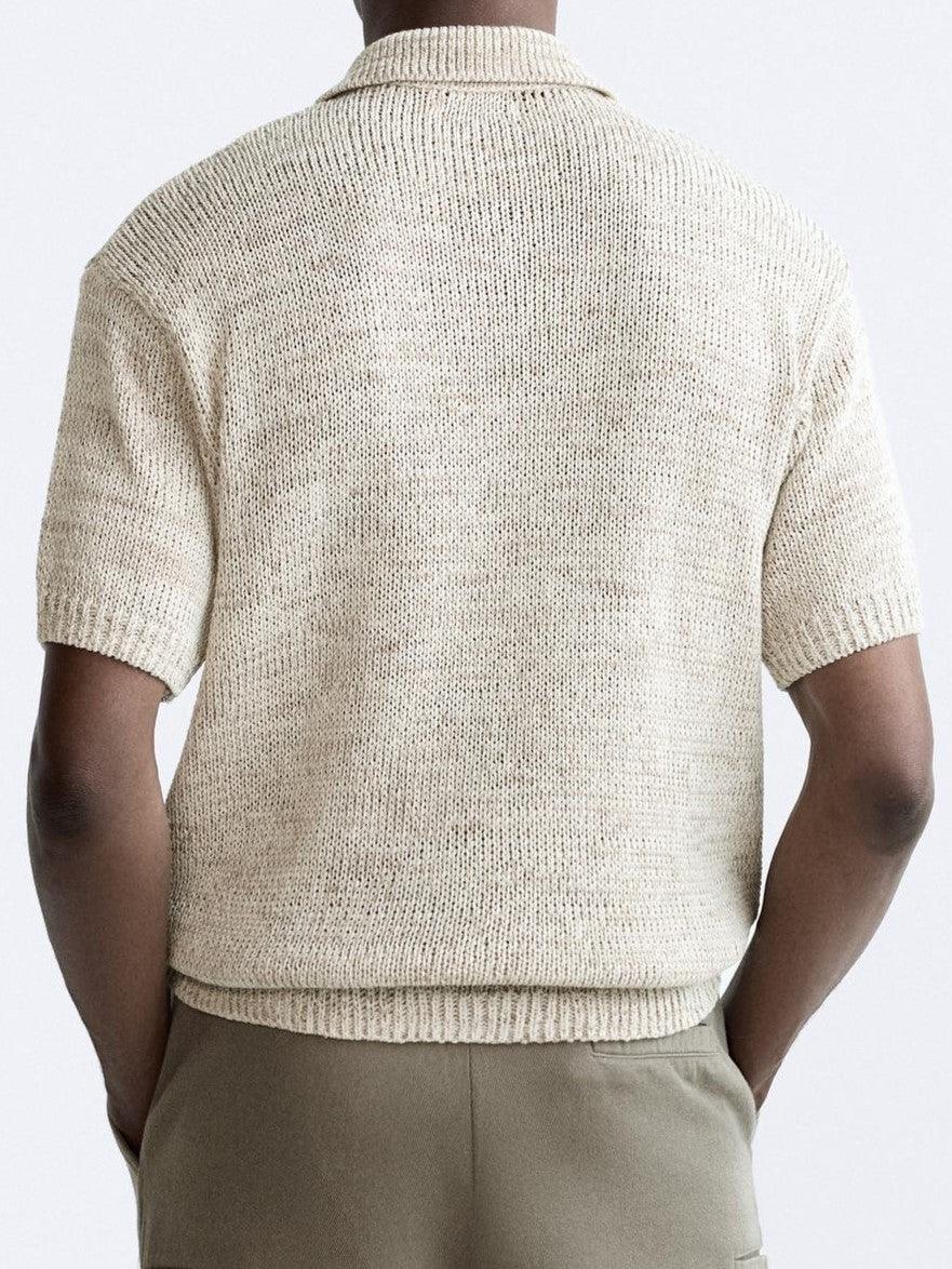 Pólo de punto casual con estilo vintage
