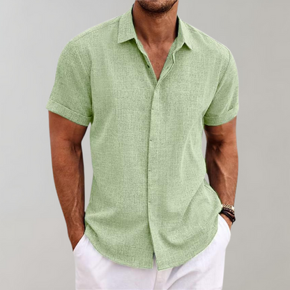 Lucas | Camisa de manga corta veraniega con fina estructura