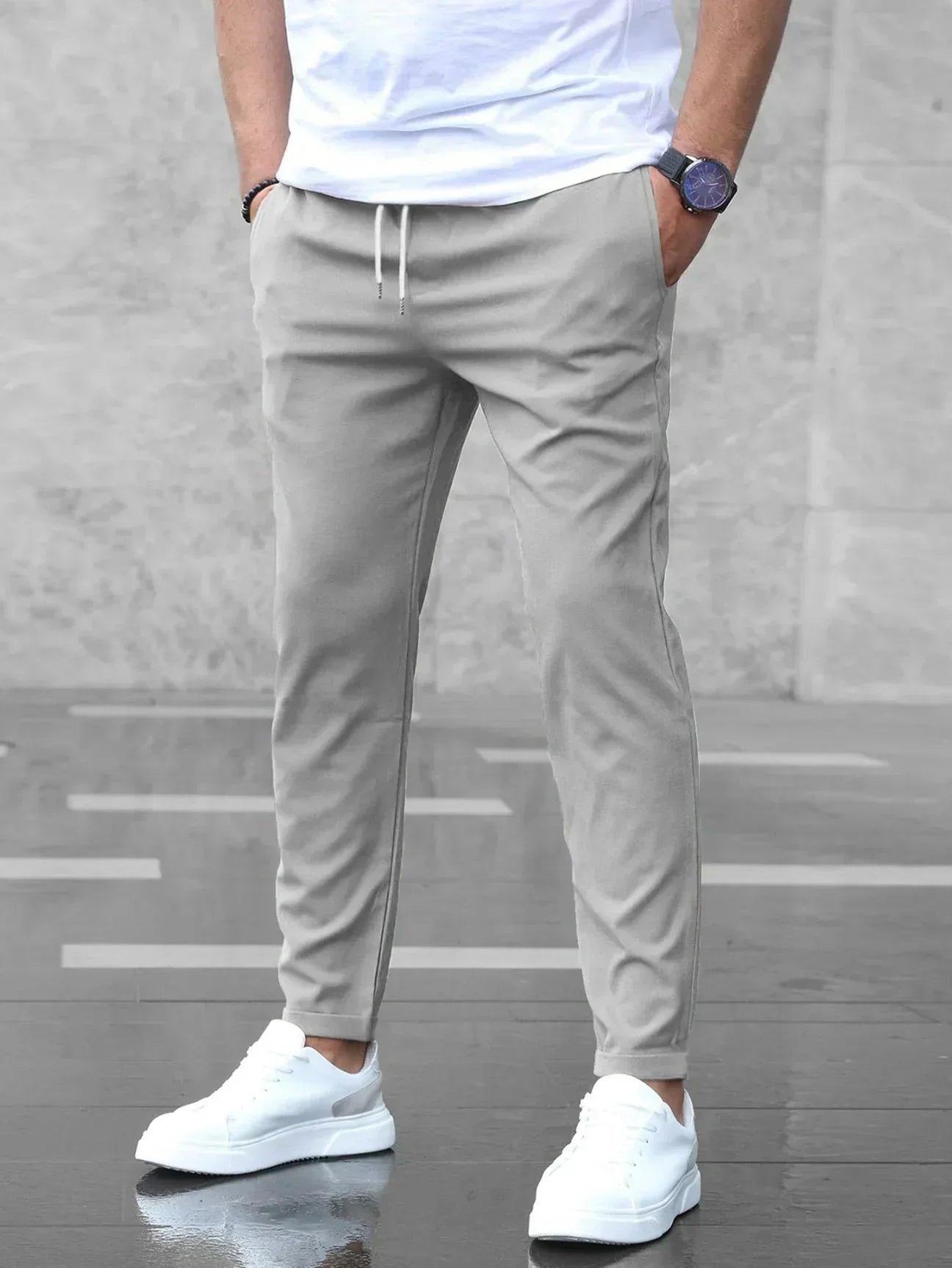 Atlden | Pantalones Jogger Slim Fit con Cuerda
