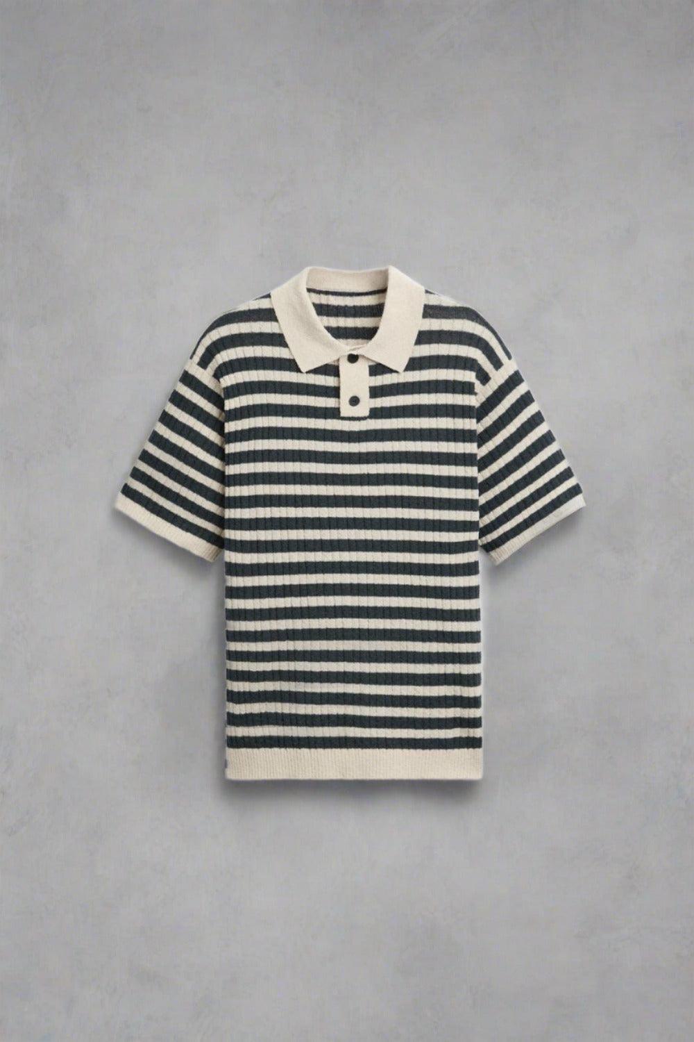 Polo de punto a rayas clásico