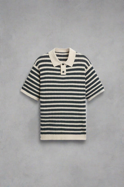 Polo de punto a rayas clásico