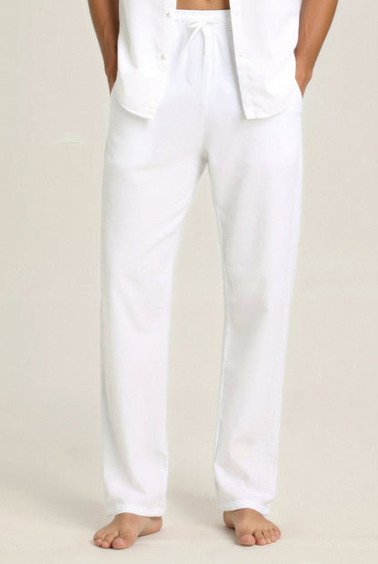 Pantalones de lounge para hombre en blanco – Comodidad y minimalismo