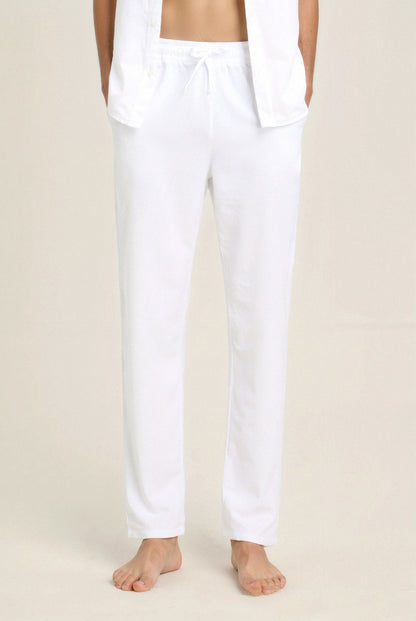 Pantalones de lounge para hombre en blanco – Comodidad y minimalismo