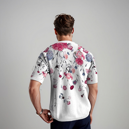 Damiano | Camiseta de manga corta floral para hombres