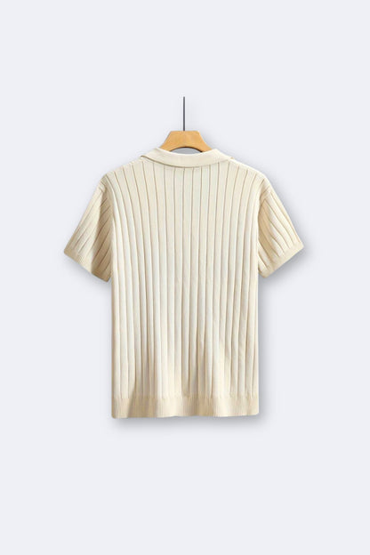 Camisa de punto elegante de manga corta
