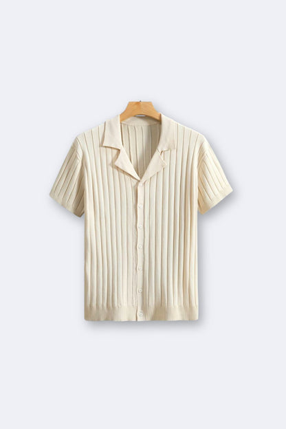 Camisa de punto elegante de manga corta