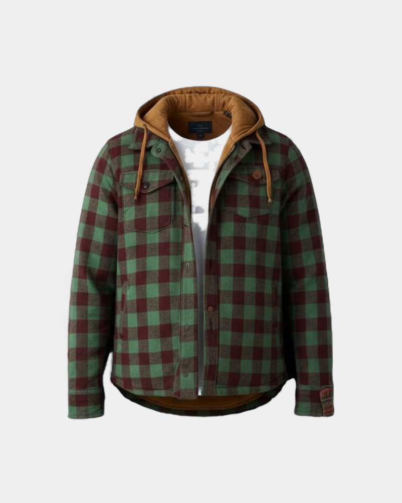 NOHR - Printed Patchwork Gilet with Check Pattern