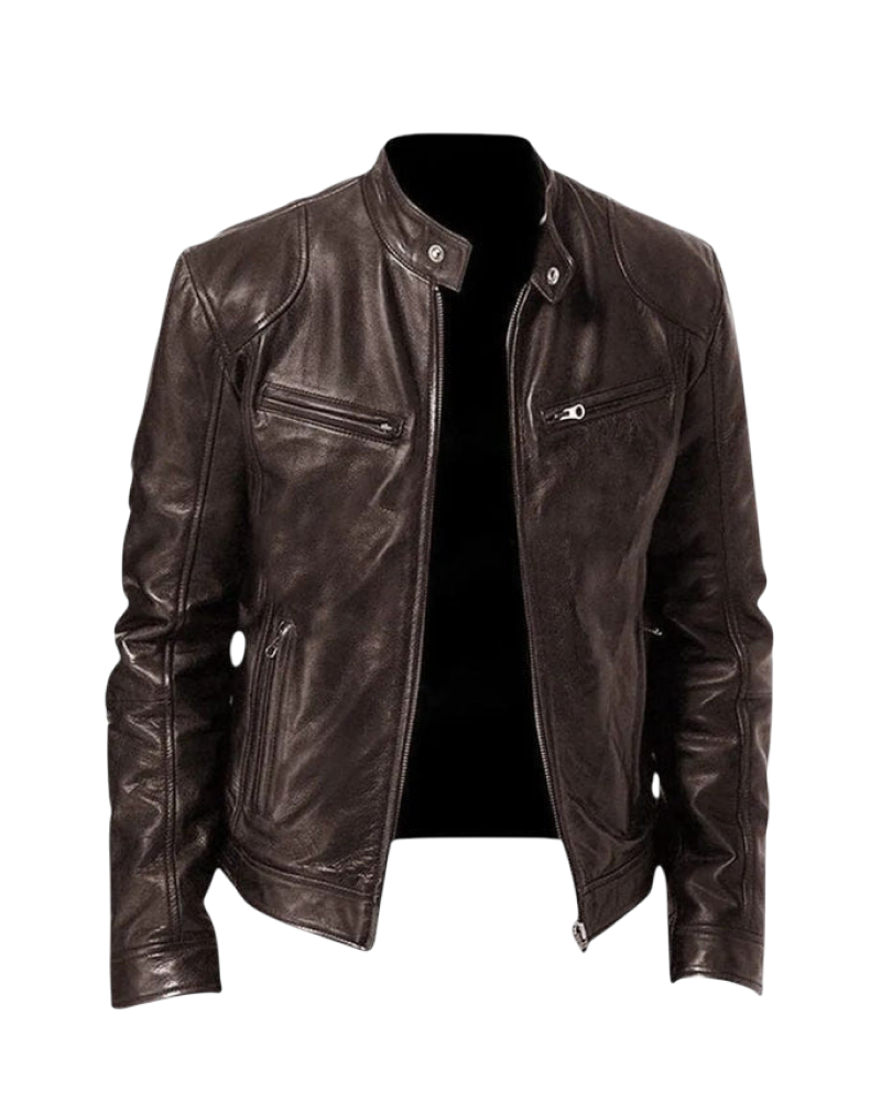 Marc - Elegant and Versatile Men's Leather Jacket