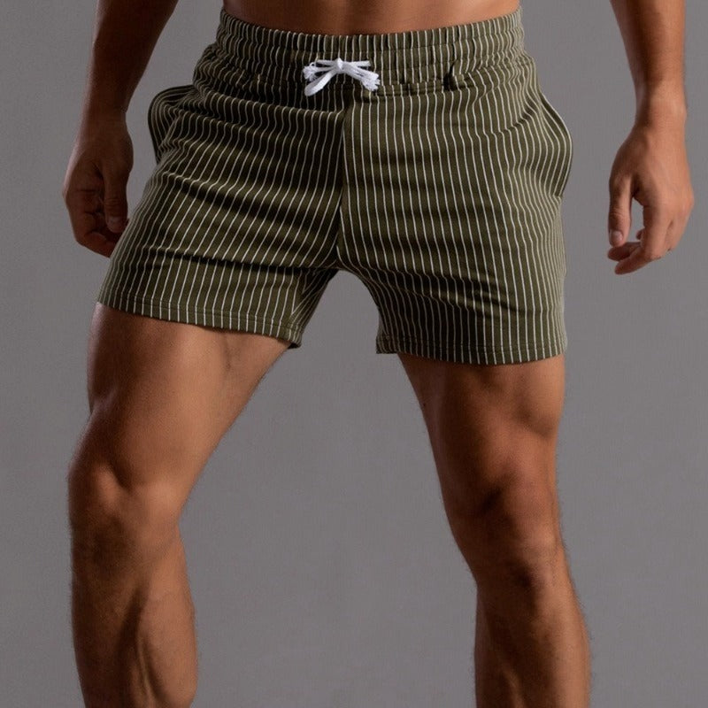 Pantalones cortos a rayas elegantes para hombres