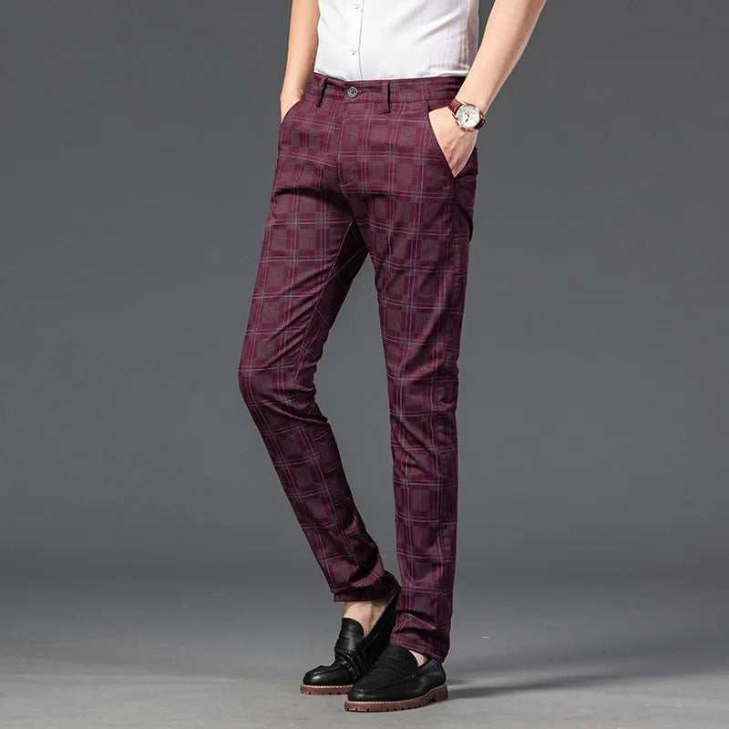 Richard | Pantalones a Medida para Hombre, Elegantes Pantalones de Cuadros Slim Fit