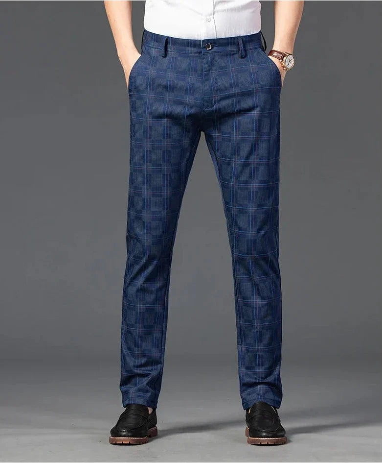 Richard | Pantalones a Medida para Hombre, Elegantes Pantalones de Cuadros Slim Fit