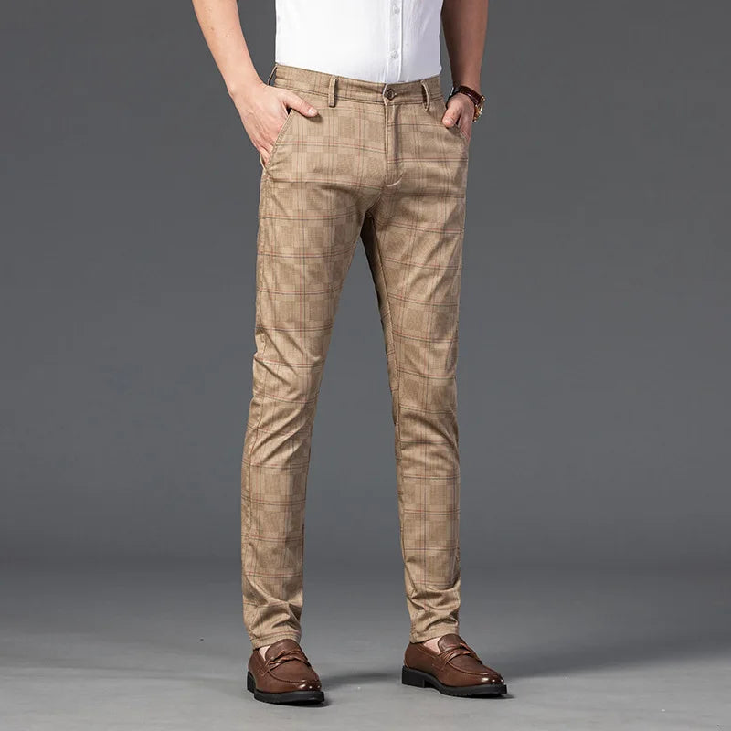 Richard | Pantalones a Medida para Hombre, Elegantes Pantalones de Cuadros Slim Fit