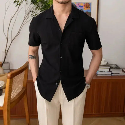Aiden | Camisa de Verano de Manga Corta para Hombre - Corte Clásico y Relajado