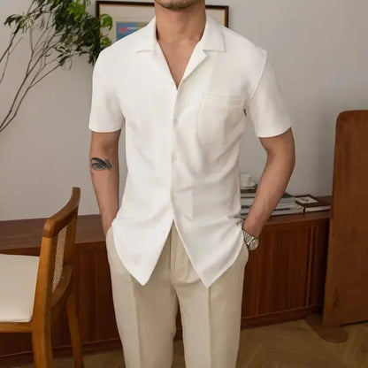 Aiden | Camisa de Verano de Manga Corta para Hombre - Corte Clásico y Relajado