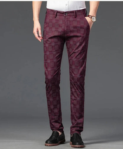 Richard | Pantalones a Medida para Hombre, Elegantes Pantalones de Cuadros Slim Fit