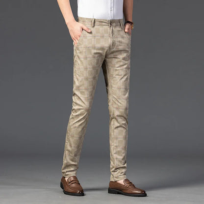 Richard | Pantalones a Medida para Hombre, Elegantes Pantalones de Cuadros Slim Fit
