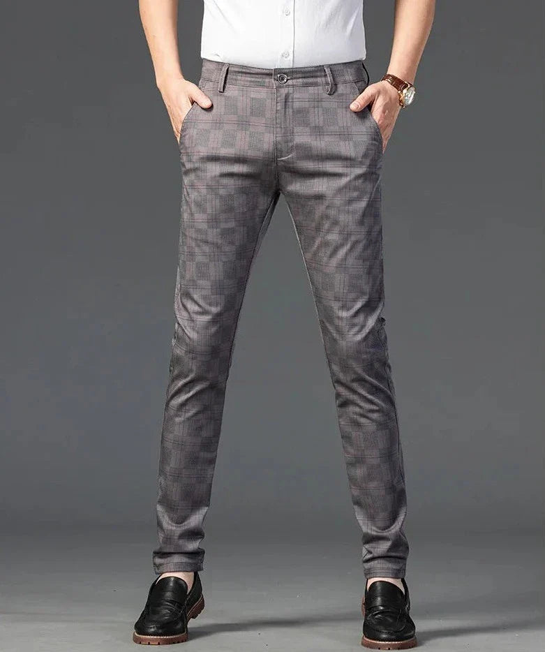 Richard | Pantalones a Medida para Hombre, Elegantes Pantalones de Cuadros Slim Fit