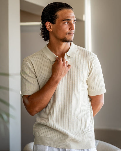 Christian | Camiseta Polo de Manga Corta de Tejido Fino para Hombre