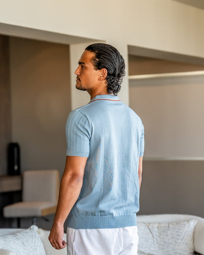 Theo | Polo de verano de punto con cuello en contraste