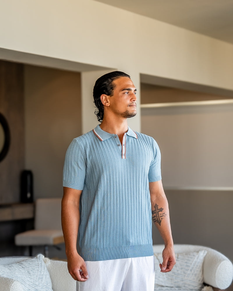 Theo | Polo de verano de punto con cuello en contraste