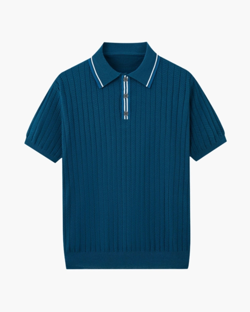 Theo | Polo de verano de punto con cuello en contraste